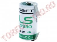 Baterie Litiu 3.6V 2/3A 2/3R23 cu Terminale Lamelare LS17330TL Saft