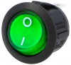 Rocker 2 pozitii > Comutator Rocker R20 Monopolar 2 Pozitii 3 pini Negru cu Neon Verde BB4V