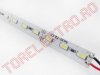 Banda Aluminiu LED Strip Rigida Alb Cald SMD5630 18W 72LED/m LSWW0766/TC tronson 1m